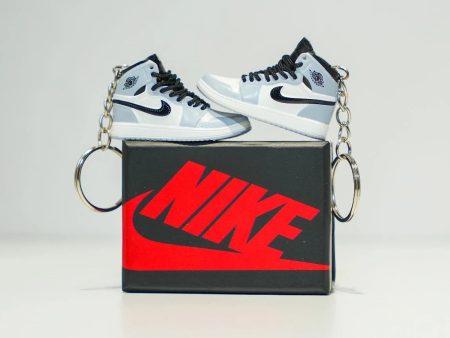 3D Sneaker Keychain With Box - Smoke Grey Mid Online now