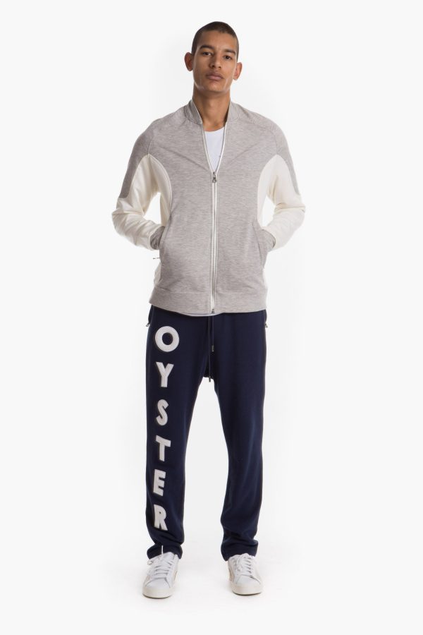 Oyster logo chenille sweatpants (Navy) Hot on Sale