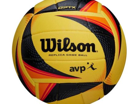 Wilson Optx AVP Replica Yellow Black Volleyball [WS] For Cheap