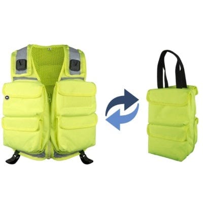 4 Pocket Transformer Vest Hi Vis Yellow Sale