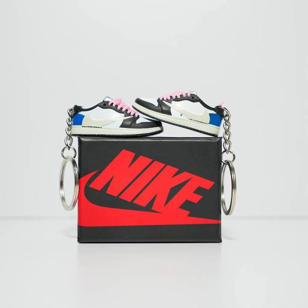 3D Sneaker Keychain With Box - Nike AJ1 Low Travis Fragment Cheap