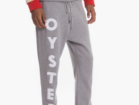 Oyster logo chenille sweatpants (Grey) Hot on Sale