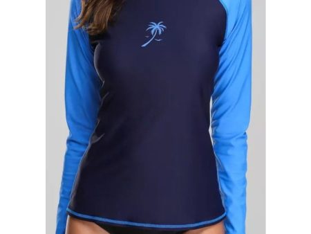 VG Women Long Sleeve Comfortable Wave Rider Rash Guard with UV Sun Protection for Water Sports [WS] Online