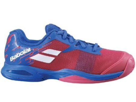 Babolat Jet All Court Kids & Women Red Estate Blue Handball Volleyball Tennis Shoes For Sale