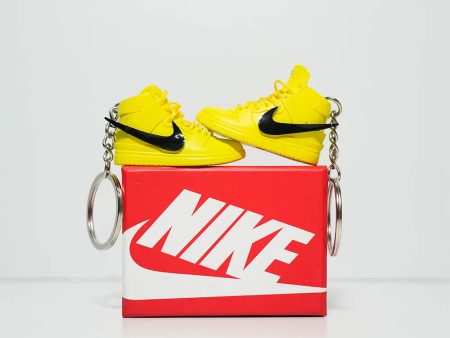 3D Sneaker Keychain With Box - Nike Dunk High Ambush Flash Lime Online now