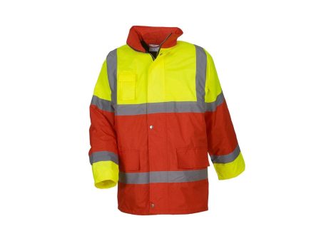 Yoko Hi-Vis Contrast Jacket Yellow and Red -Large For Sale