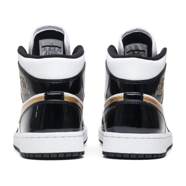 Air Jordan 1 Mid Patent SE  Black Gold  Sale Online