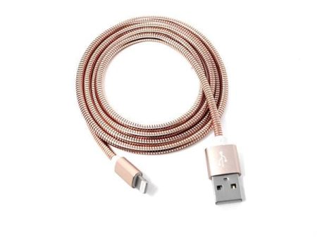 Rose gold rugged lightning cable Online Sale