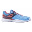 Babolat Pulsion All Court Kids & Women Sky Blue Pink Handball Volleyball Tennis Shoes Online now