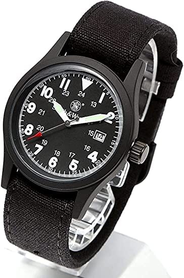 Smith & Wesson Men s Military Watch with 3 Interchangeable Canvas Straps Supply