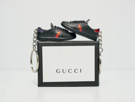 3D Sneaker Keychain With Box - Gucci Black Fashion