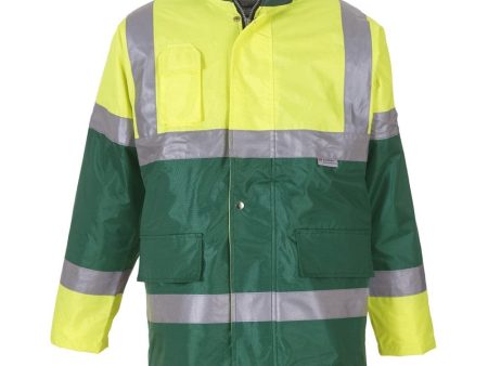 Yoko Hi-Vis Contrast Jacket Yellow and Green-Large Supply