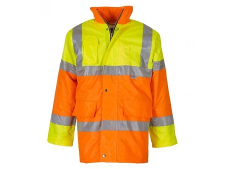 Yoko Hi-Vis Contrast Jacket Yellow and Orange - Large Sale