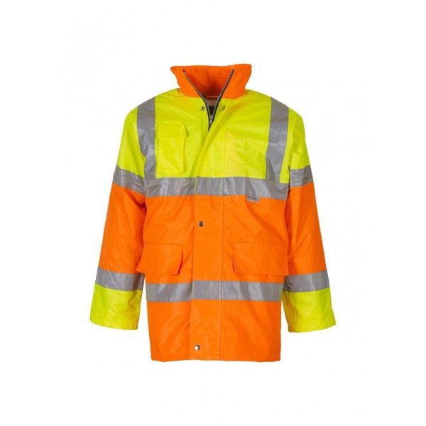 Yoko Hi-Vis Contrast Jacket Yellow and Orange - Large Sale