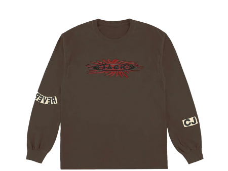 Cactus Jack by Travis Scott Reverse Jack Long-Sleeve Tee Brown Supply