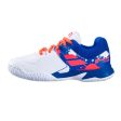 Babolat Pulsion All Court Kids & Women White Dazzling Blue Handball Volleyball Tennis Shoes Fashion