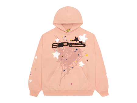 Sp5der Hoodie Peach For Cheap