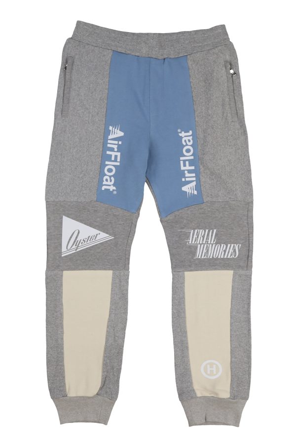 AirFloat  Sweatpants (Grey Melange Blue Cream) For Sale