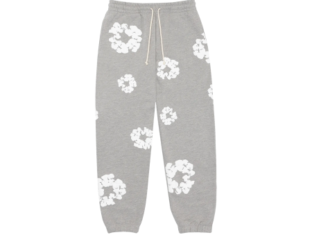 Denim Tears The Cotton Wreath Sweatpants Grey White Discount