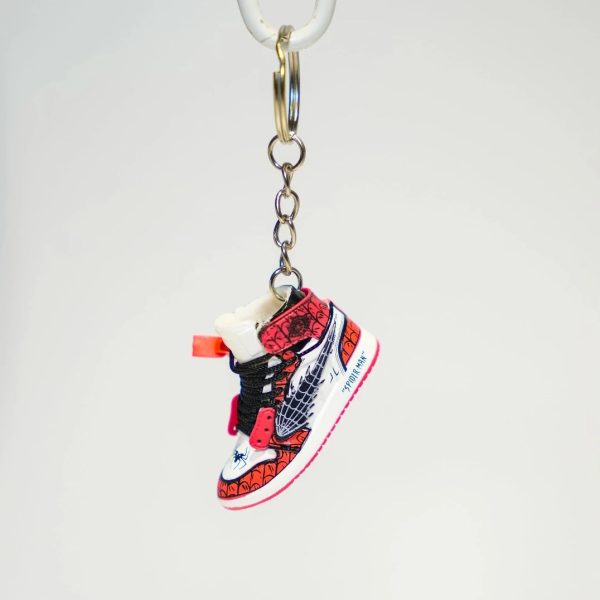 3D Sneaker Keychain AJ1 Spiderman Anime Inspired Sale