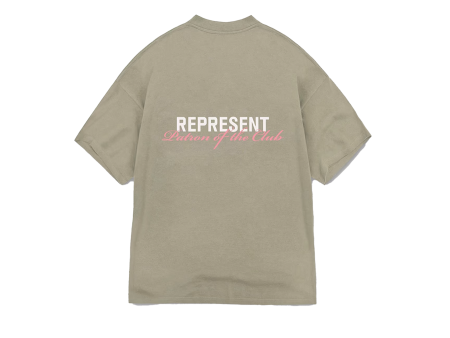 Represent Patron Of The Club T-Shirt Khaki Pink For Cheap