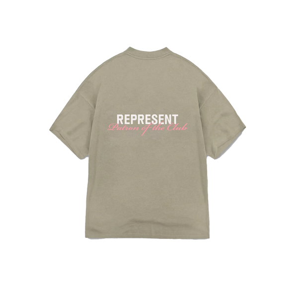 Represent Patron Of The Club T-Shirt Khaki Pink For Cheap