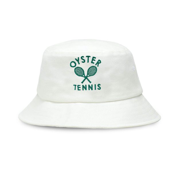 Oyster Tennis Club Bucket Hat (White) For Discount