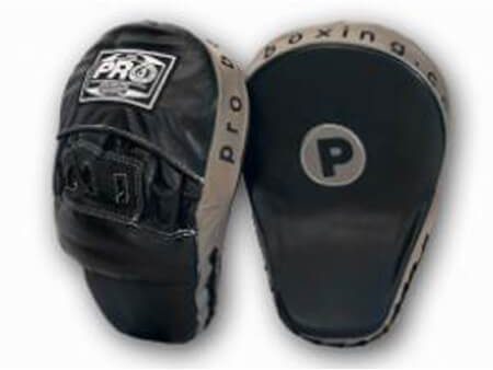 ProBoxing® Deluxe Focus Mitts - Black Grey Trim Online Hot Sale