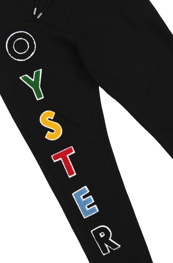 I Oyster logo chenille sweatpants ( blk   multi ) Online