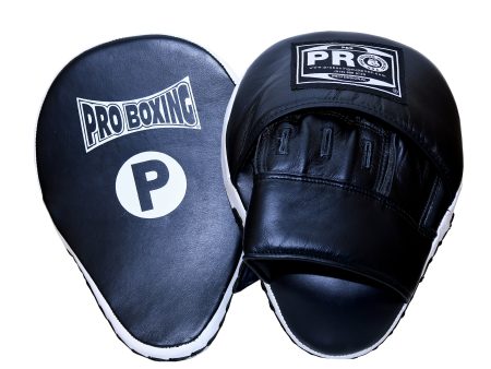 ProBoxing® Professional Focus Curve Mitt - Black White Trim For Cheap