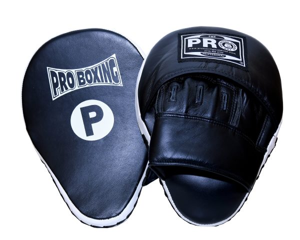 ProBoxing® Professional Focus Curve Mitt - Black White Trim For Cheap