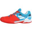 Babolat Pulsion All Court Kids & Women Tomato Red Blue Aster Handball Volleyball Tennis Shoes Supply