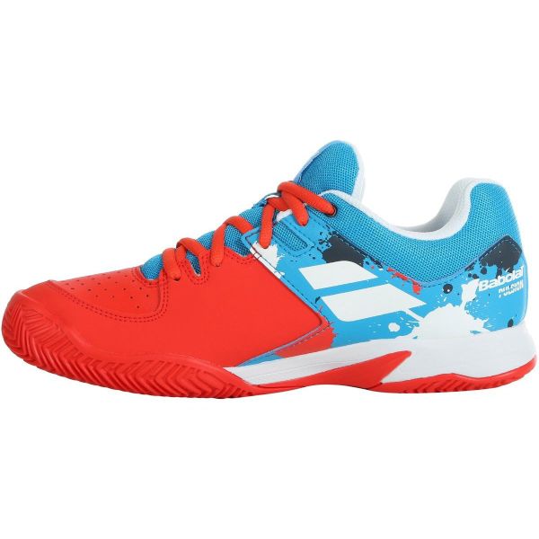 Babolat Pulsion All Court Kids & Women Tomato Red Blue Aster Handball Volleyball Tennis Shoes Supply