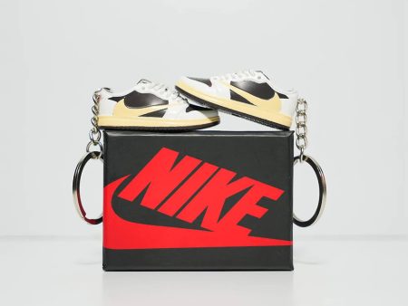 3D Sneaker Keychain With Box - Nike AJ1 Low Travis Scott Reverse Mocha Discount