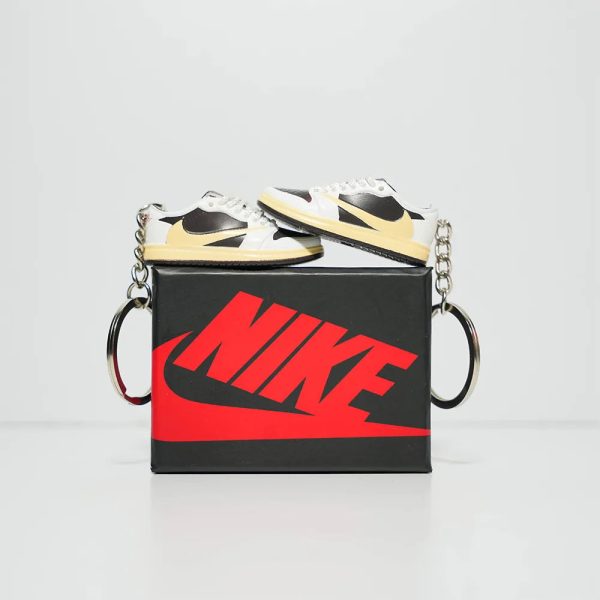 3D Sneaker Keychain With Box - Nike AJ1 Low Travis Scott Reverse Mocha Discount