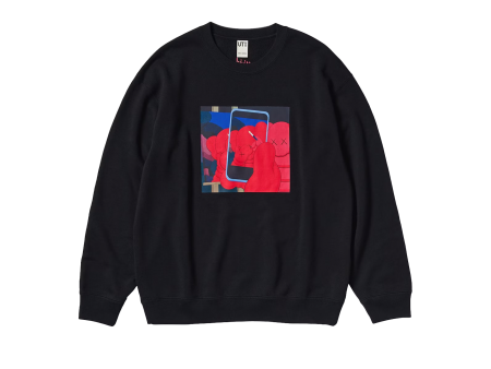 KAWS x Uniqlo x Warhol Phone Sweatshirt Black Fashion