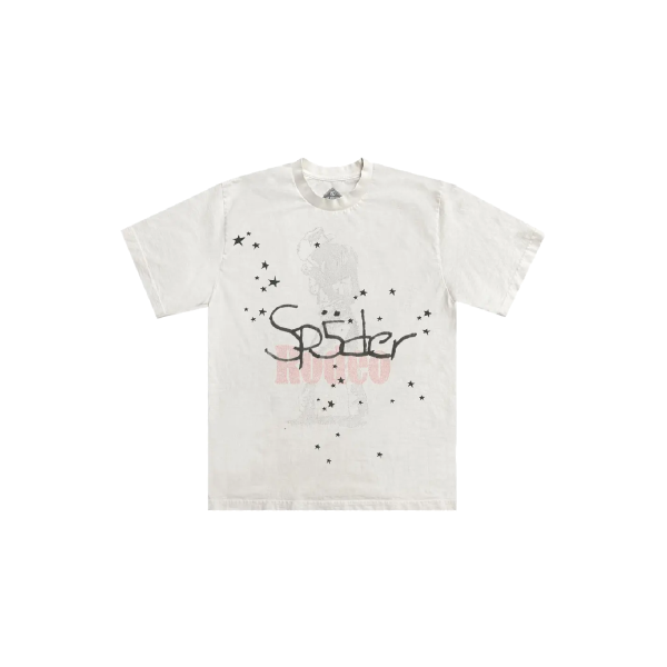 Cactus Jack by Travis Scott x Sp5der Days Before Rodeo Tee II  White  For Sale