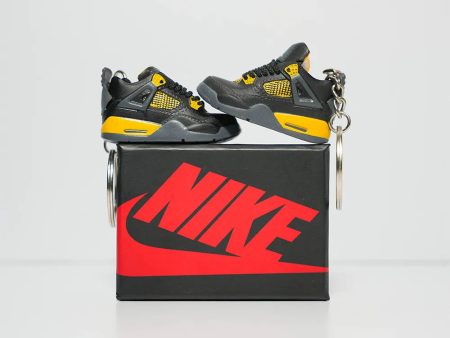 3D Sneaker Keychain With Box - AJ4 Yellow Thunder Hot on Sale