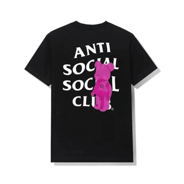 Anti Social Social Club Bearbrick Tee Black Black Friday Hot on Sale