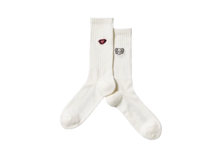 KAWS x Uniqlo x Warhol Lips Socks White For Discount