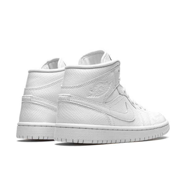 Air Jordan 1 Mid White Snakeskin (W) For Cheap