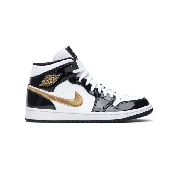 Air Jordan 1 Mid Patent SE  Black Gold  Sale Online