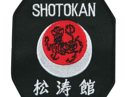 Black, White & Red Shotokan Karate Patch For Discount