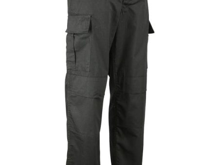 Kombat UK M65 BDU Ripstop Combat Trousers Black Hot on Sale