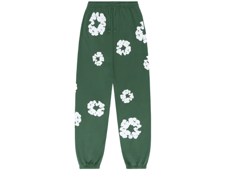 Denim Tears The Cotton Wreath Sweatpants Green White Cheap