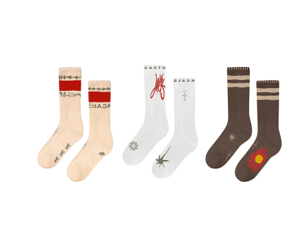 Cactus Jack by Travis Scott Reverse Jack Socks Trio Multicolor For Cheap