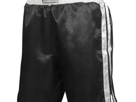 Cleto Reyes Satin Classic Boxing Trunks - Black White For Cheap