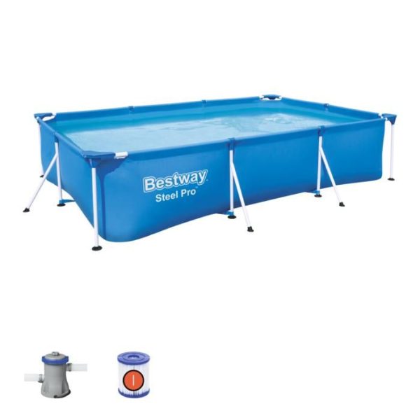 Bestway Steel Pro Rectangular Deluxe Frame Swimming Pool [WS] on Sale