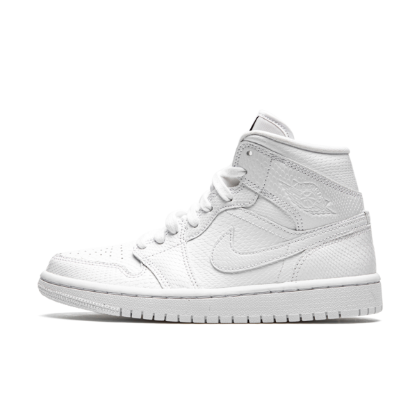 Air Jordan 1 Mid White Snakeskin (W) For Cheap