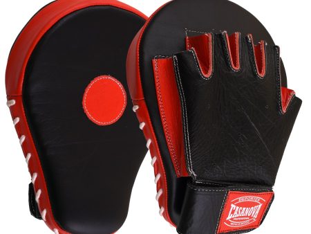 Casanova Boxing® Professional Fingerless Focus Mitt - Black Red For Cheap